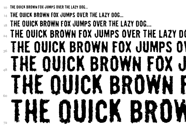 Pulp Headlines font waterfall